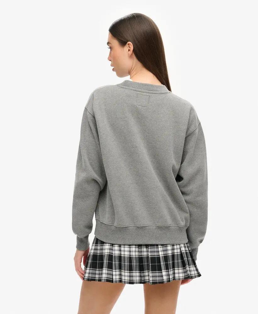 superdry Bluza Luxe Metallic Logo w kolorze Rich Charcoal Marl 4/6