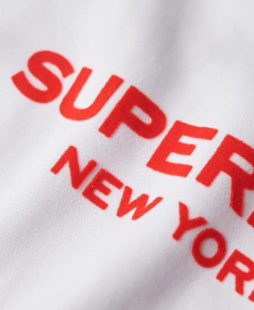 superdry Sport Luxe Loose Crew Sweat 100% algodón – Brilliant White 3/7