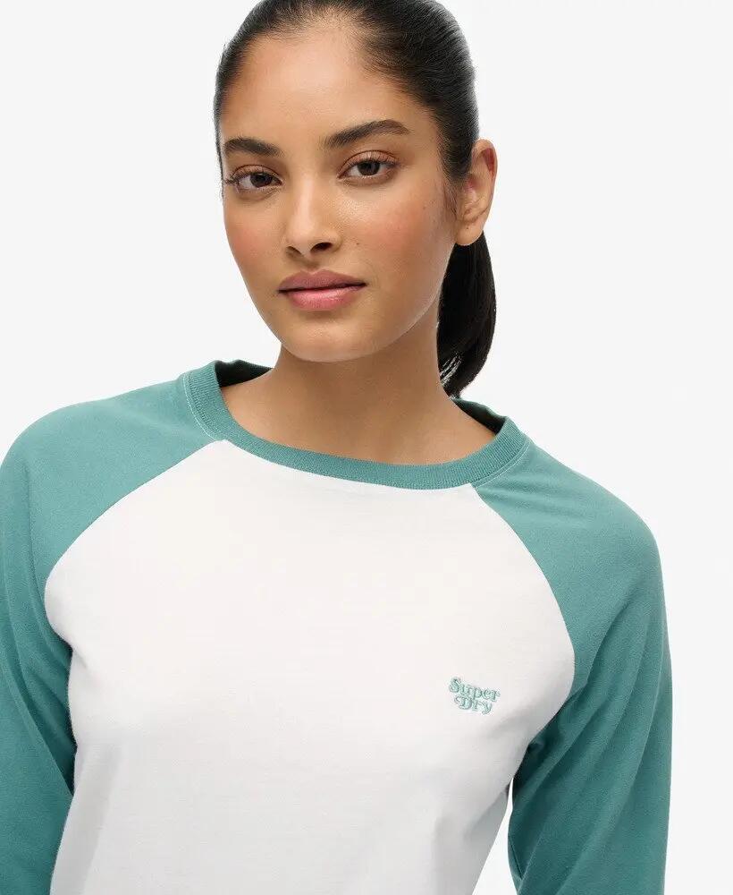 superdry Essential Logo Long Sleeve Baseball Top en coton 4/6