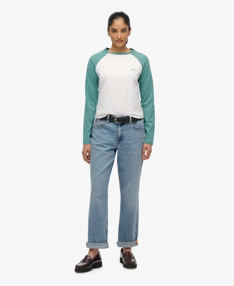 superdry Essential Logo Long Sleeve Baseball Top en coton 3/6