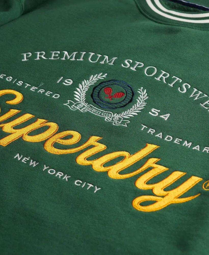 superdry Country Club Loose Crew sweat mulher Deep Green 5/6