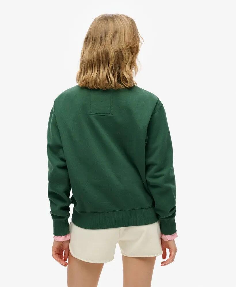 superdry Country Club Loose Crew sweat mulher Deep Green 4/6