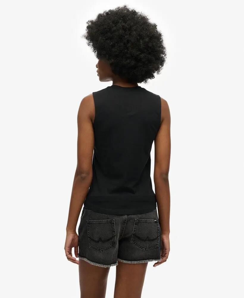 superdry Top Sport Luxe ajustado – Vulcan Black 4/4