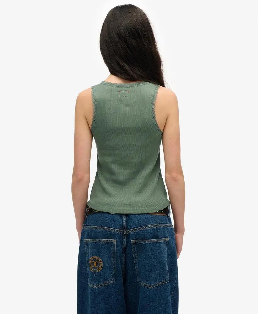 superdry Top Vintage com Renda em Algodão Biológico 4/6