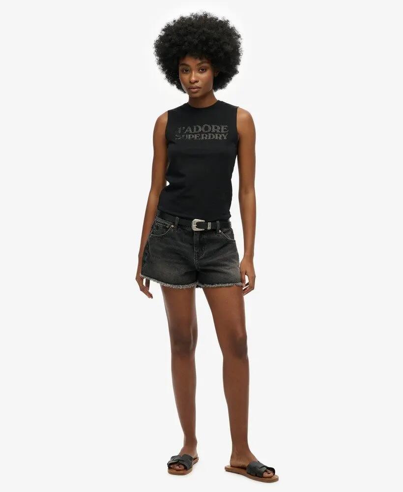 superdry Top Sport Luxe ajustado – Vulcan Black 2/4