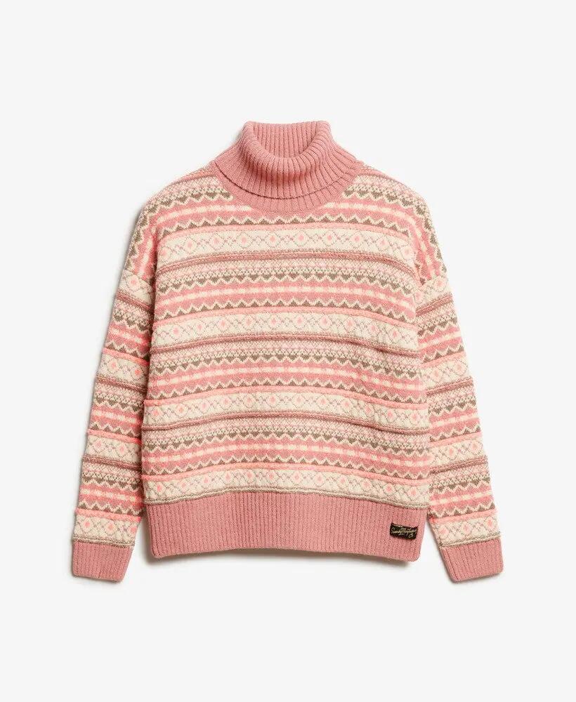 superdry Camisola Texturizada às Riscas — Winter Ecru Multi 6/6