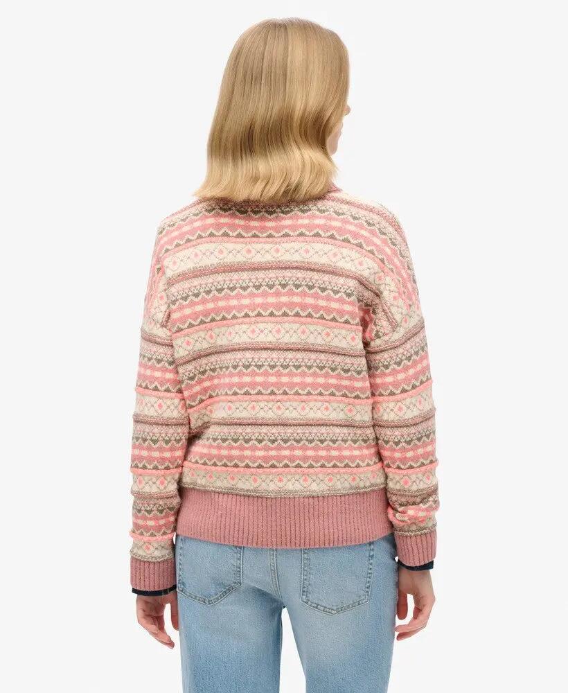 superdry Camisola Texturizada às Riscas — Winter Ecru Multi 4/6