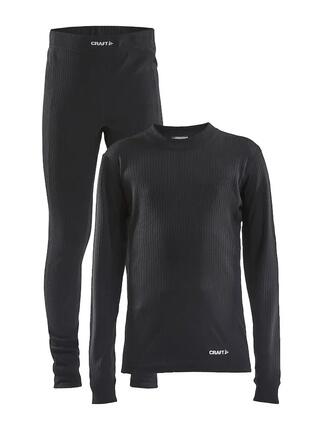 Ensemble thermique Craft Core Dry Baselayer noir pour enfants (110/116)