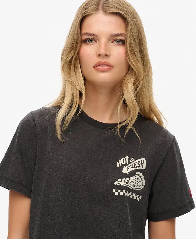 superdry Roadside Trade Relaxed T‑Shirt feminina 100% algodão, corte relaxed – 4/7