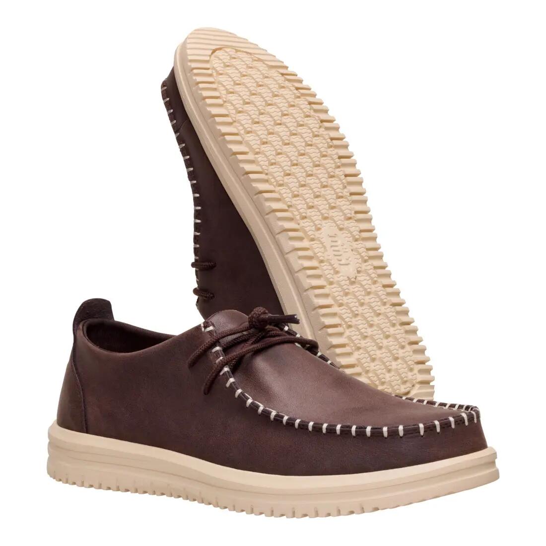 HeyDude Męskie Mokasyny Wally Moc Leather 5/6