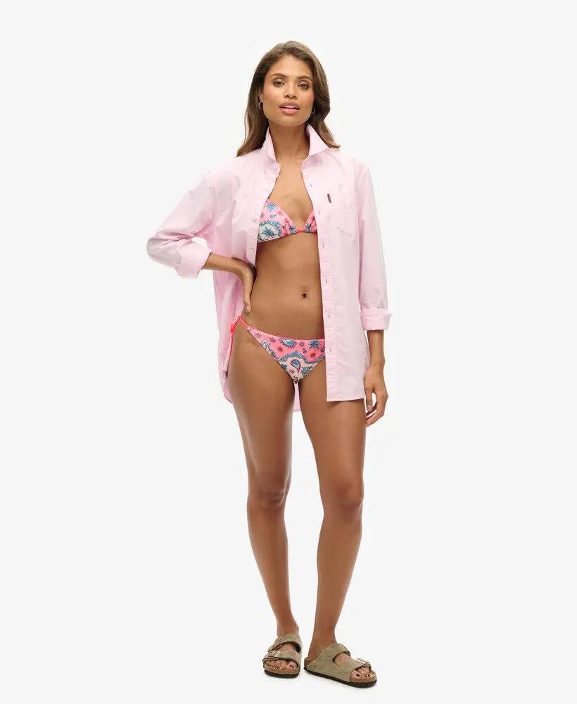 superdry Slip bikini Tie Side Cheeky Pink Bandana 7/7