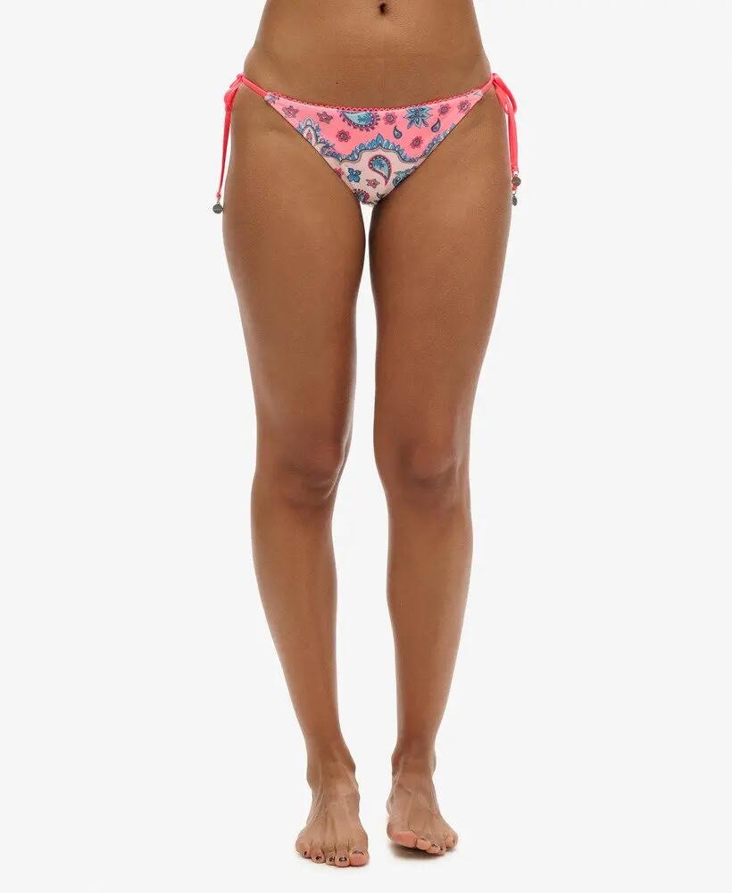 superdry Slip bikini Tie Side Cheeky Pink Bandana 3/7