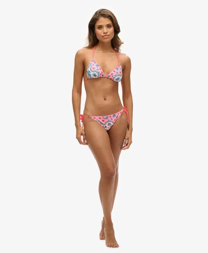 superdry Slip bikini Tie Side Cheeky Pink Bandana 2/7