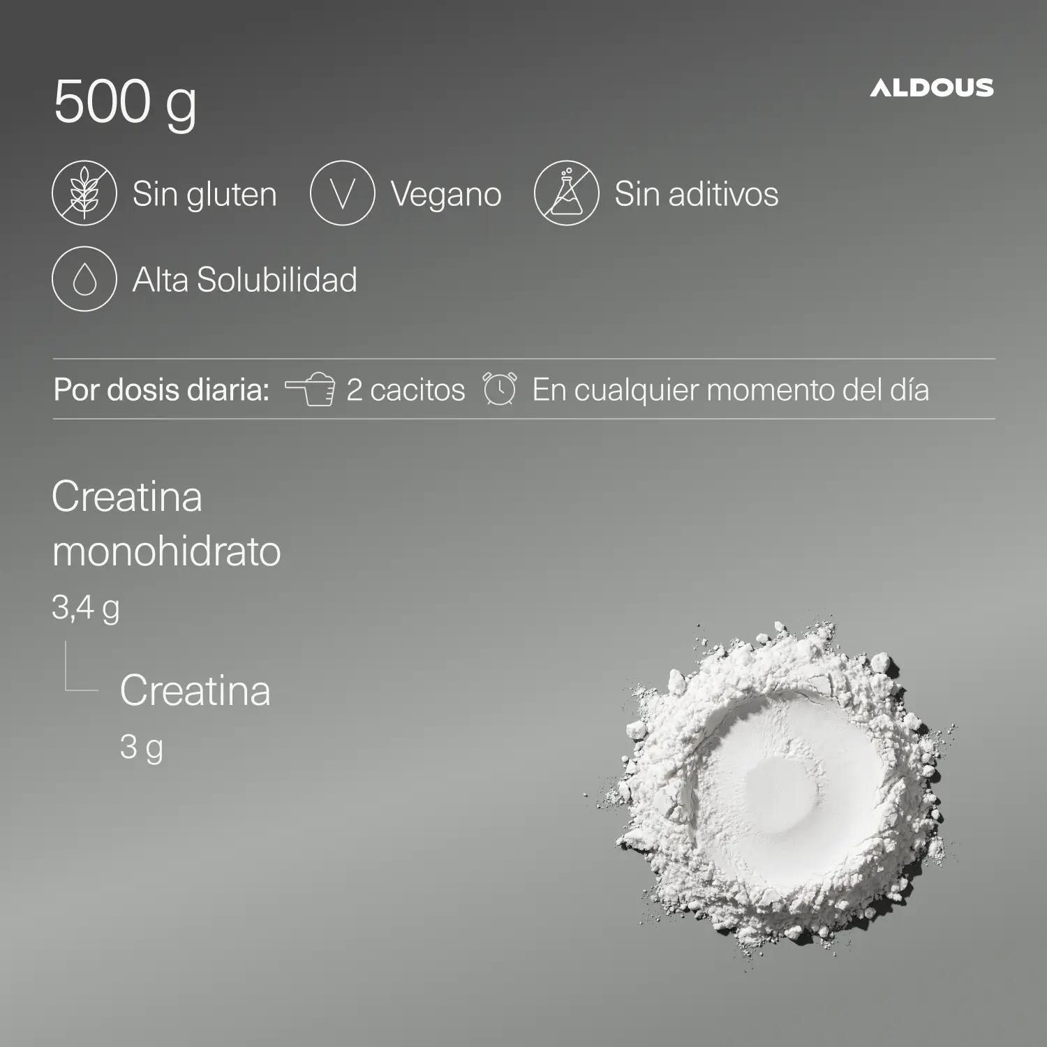 Creatina Monoidrata 200 Mesh - 500 g - Forza, Energia e Massa Muscolare 3/6