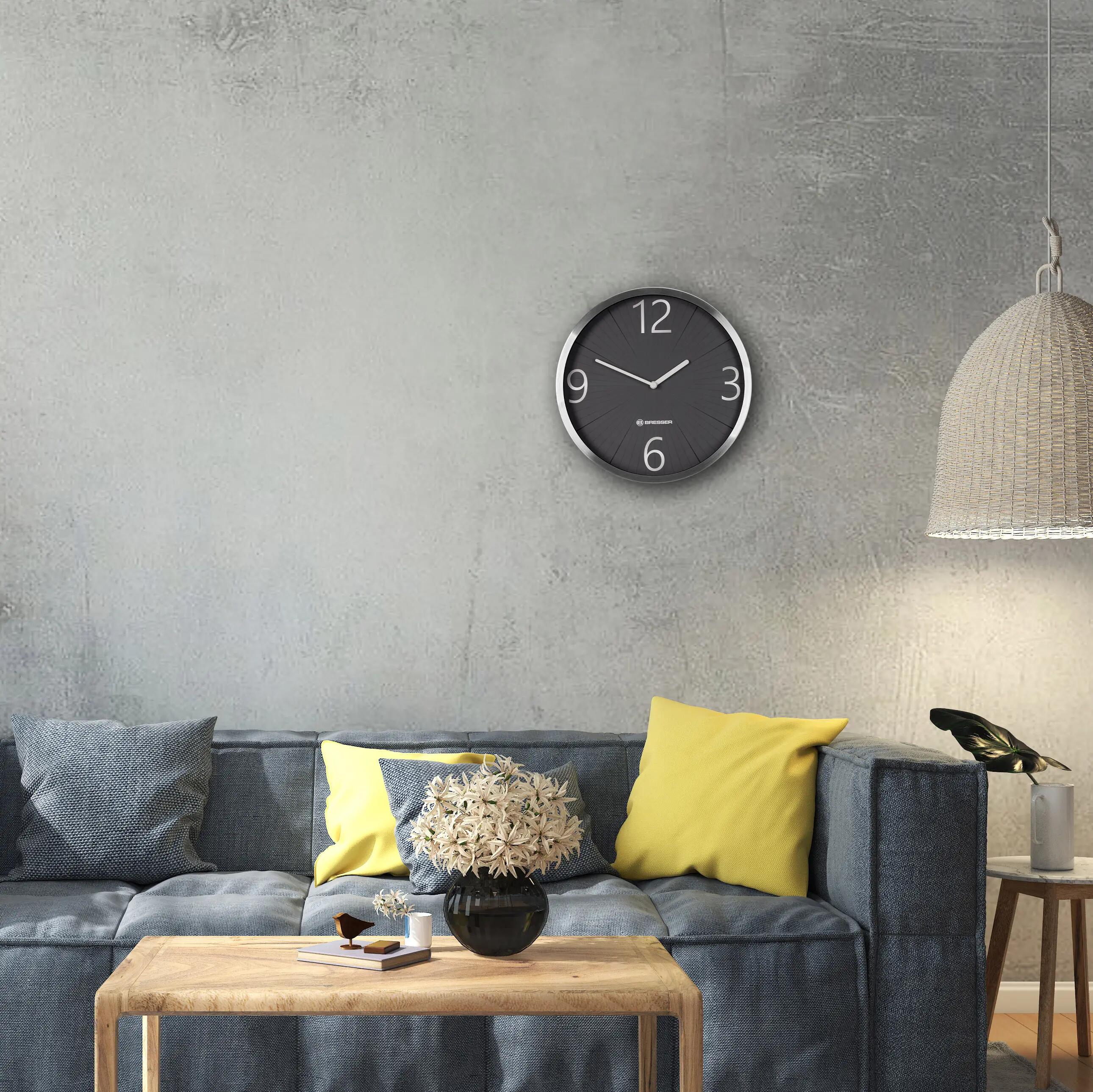 MyTime Horloge murale radio-pilotée 25 cm anthracite 3/5
