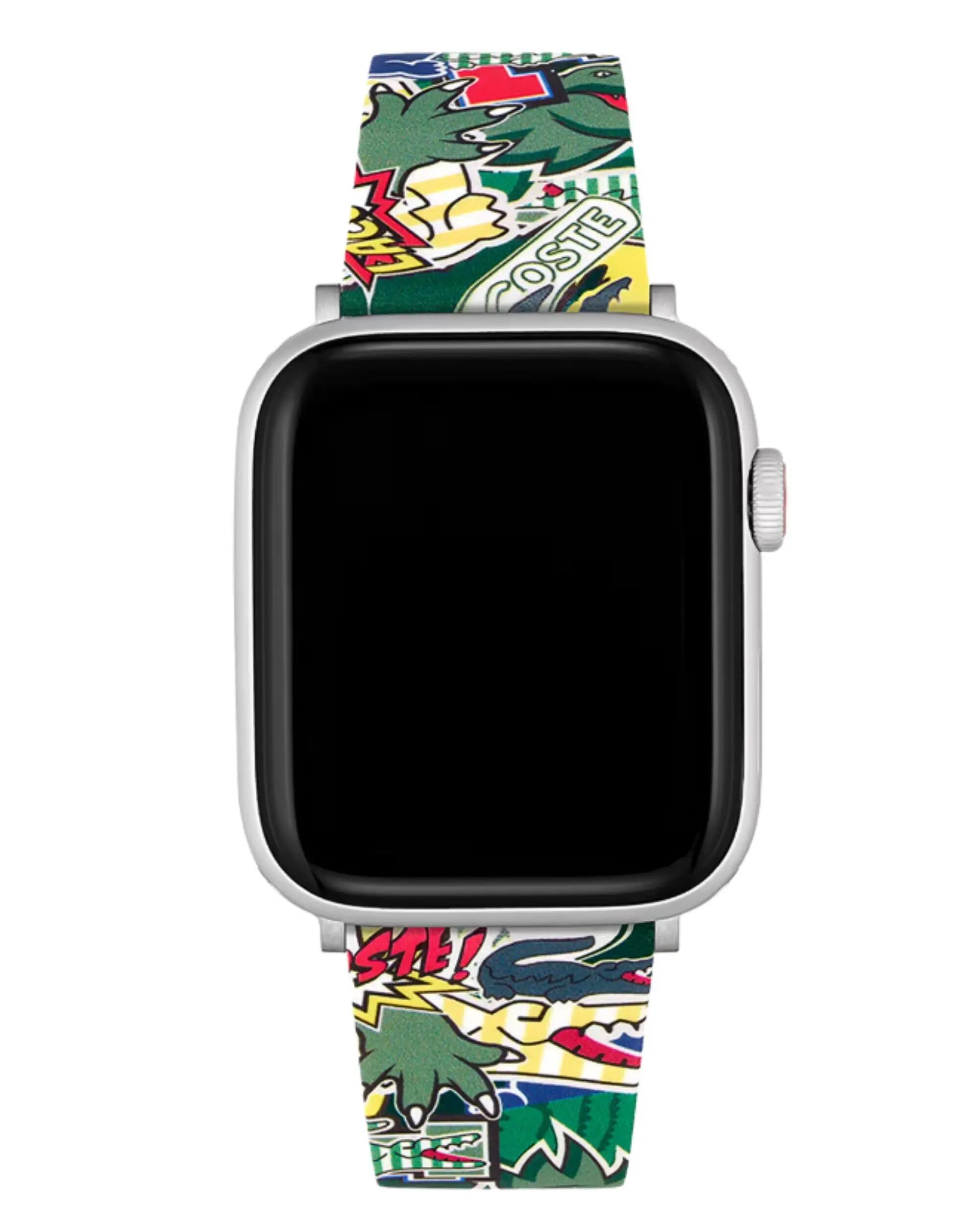 Bracelet en silicone Lacoste pour Apple Watch 42/44/45/49 mm imprimé comic 4/5