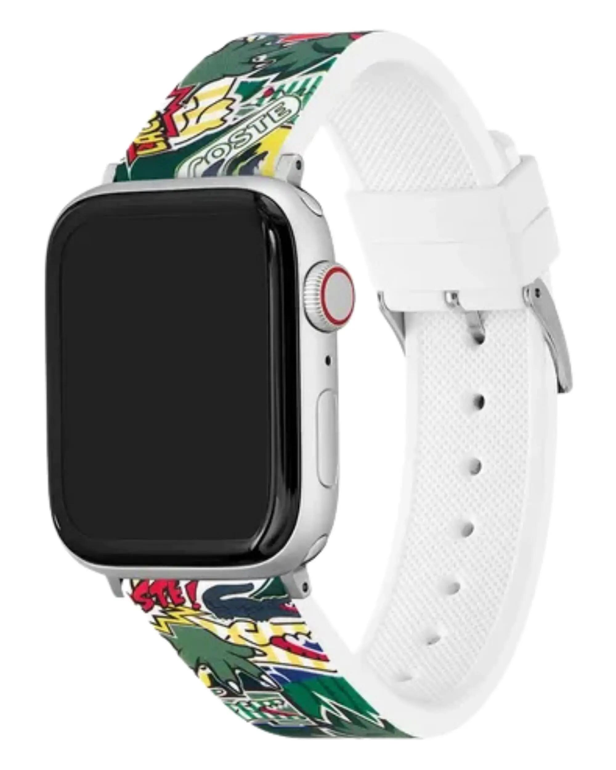 Bracelet en silicone Lacoste pour Apple Watch 42/44/45/49 mm imprimé comic 3/5