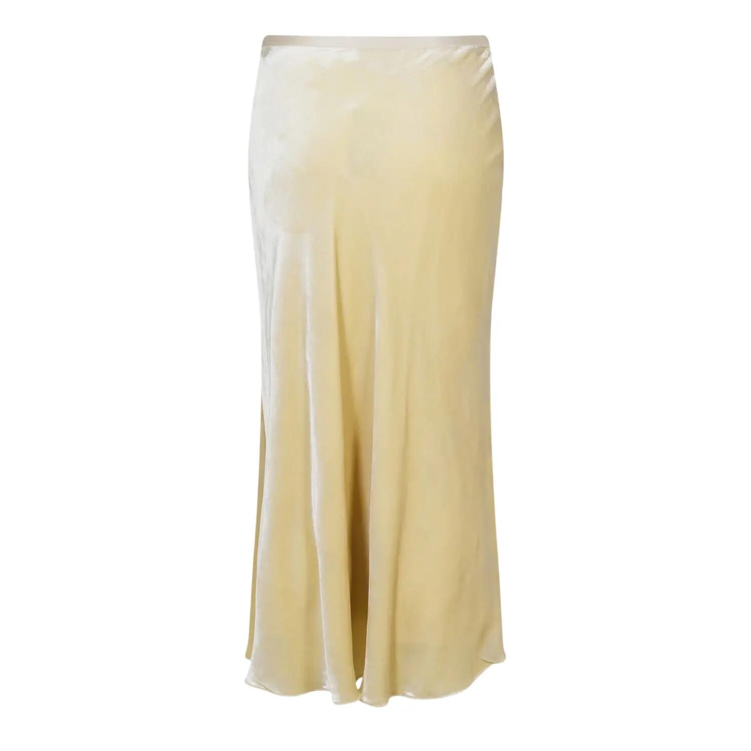Gonna Lunga Seta Donna Ralph Lauren Crema 3/3