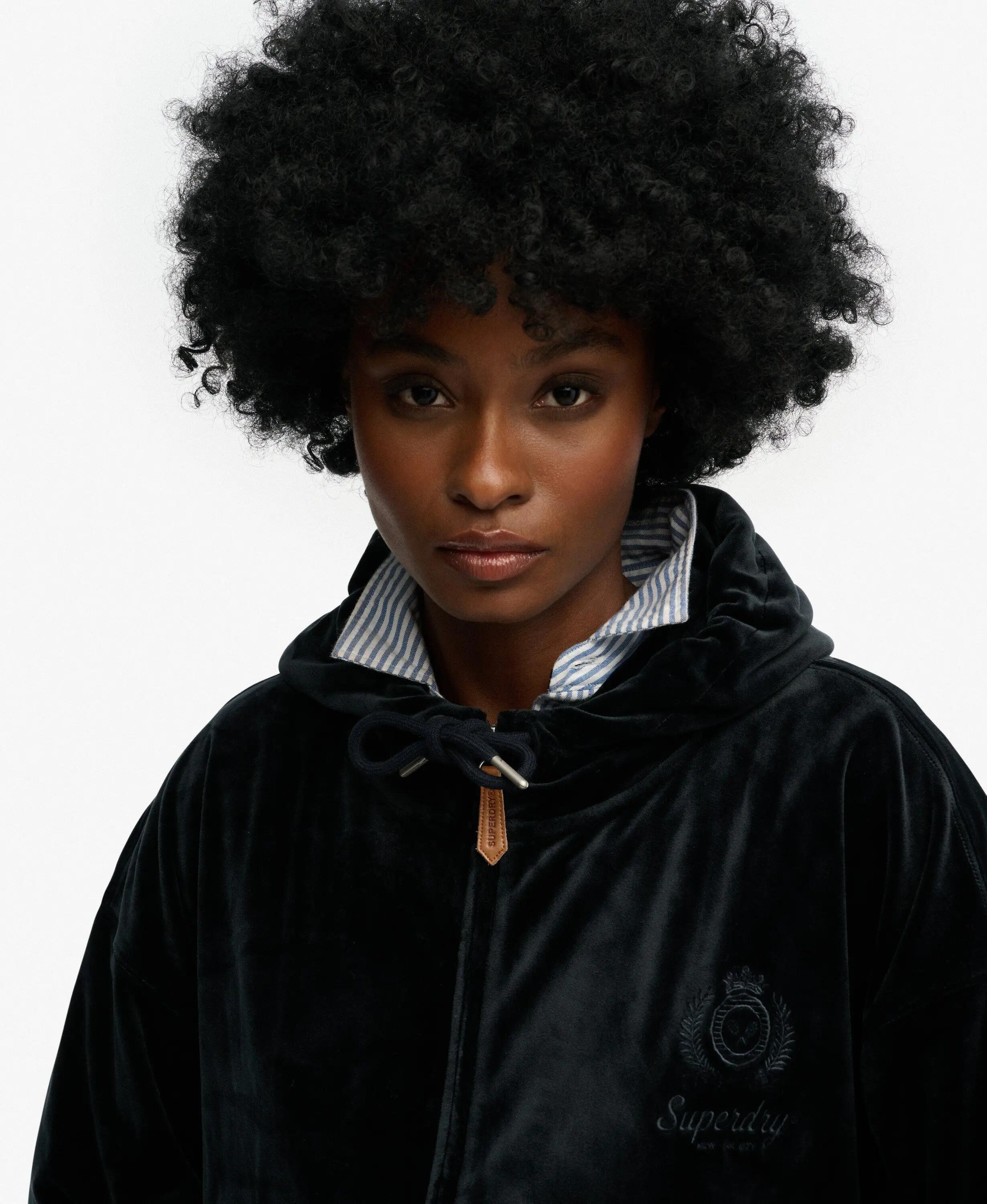 superdry Country Club Velour Zip Hoodie – Velour oversized 4/5