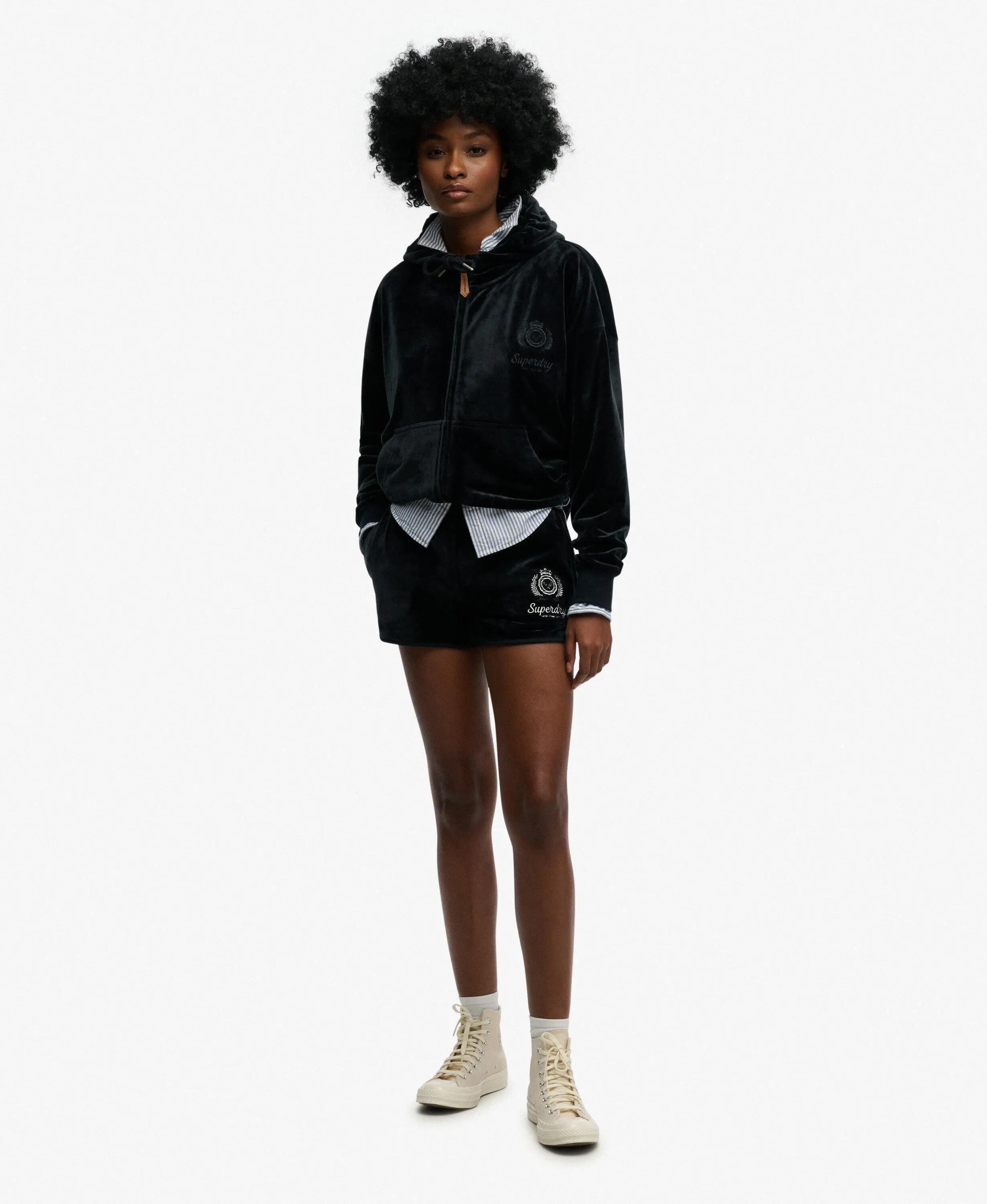 superdry Country Club Velour Zip Hoodie – Velour oversized 3/5