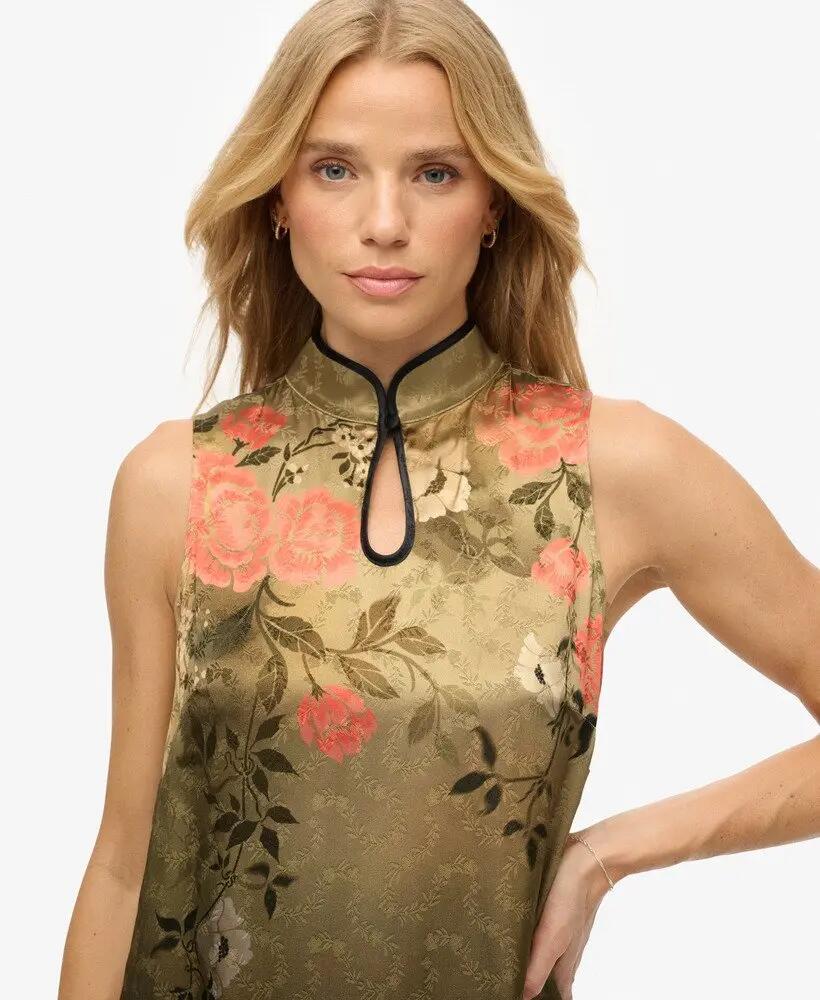 superdry Vestido Jacquard A-Line Mini em viscose – Slim fit 4/7