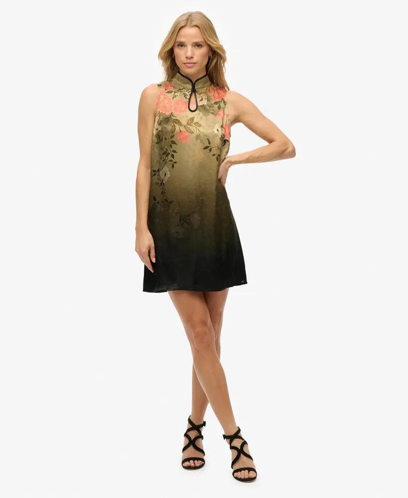 superdry Vestido Jacquard A-Line Mini em viscose – Slim fit 3/7