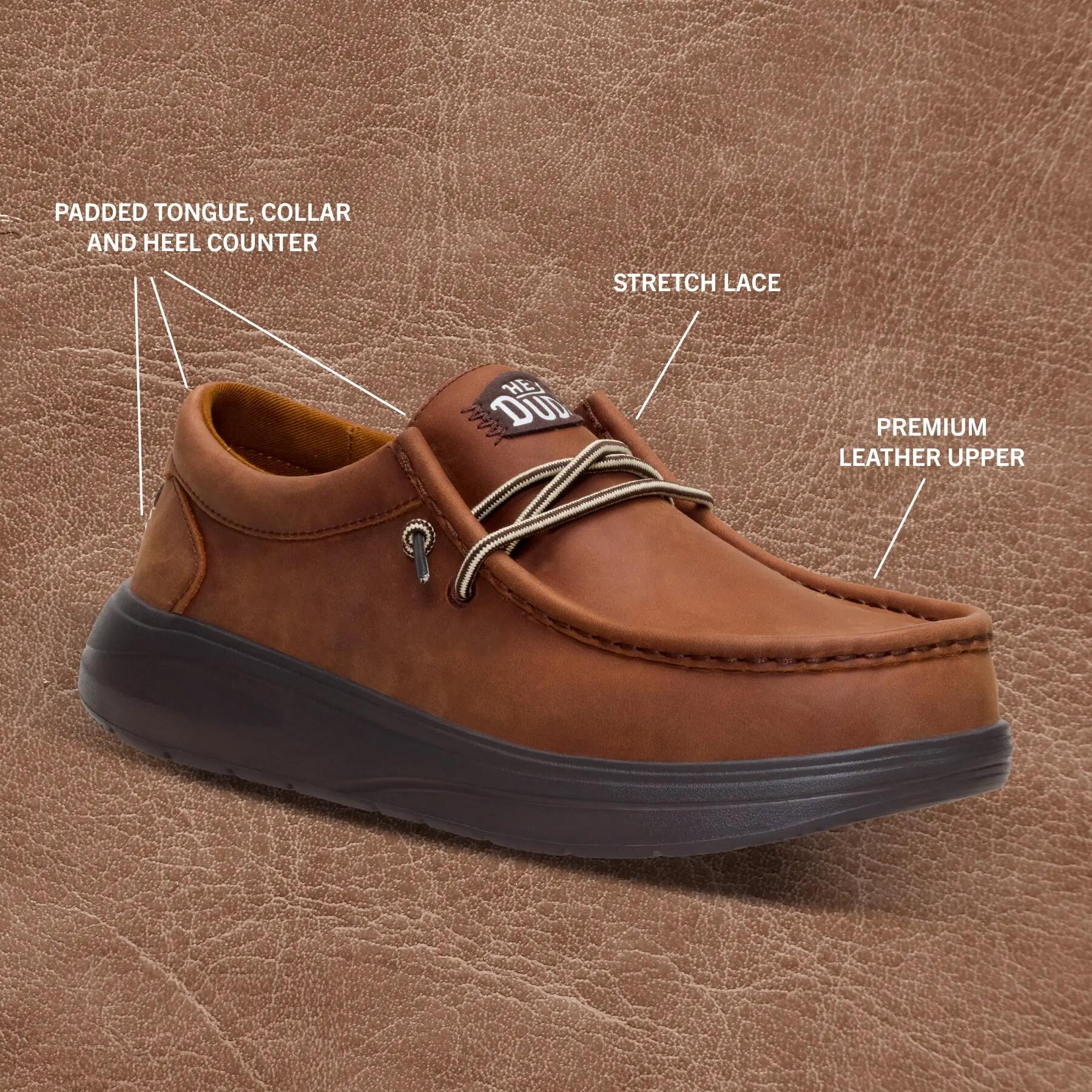 HeyDude Męskie Mokasyny Wally Comf Full Grain Leather 3/6