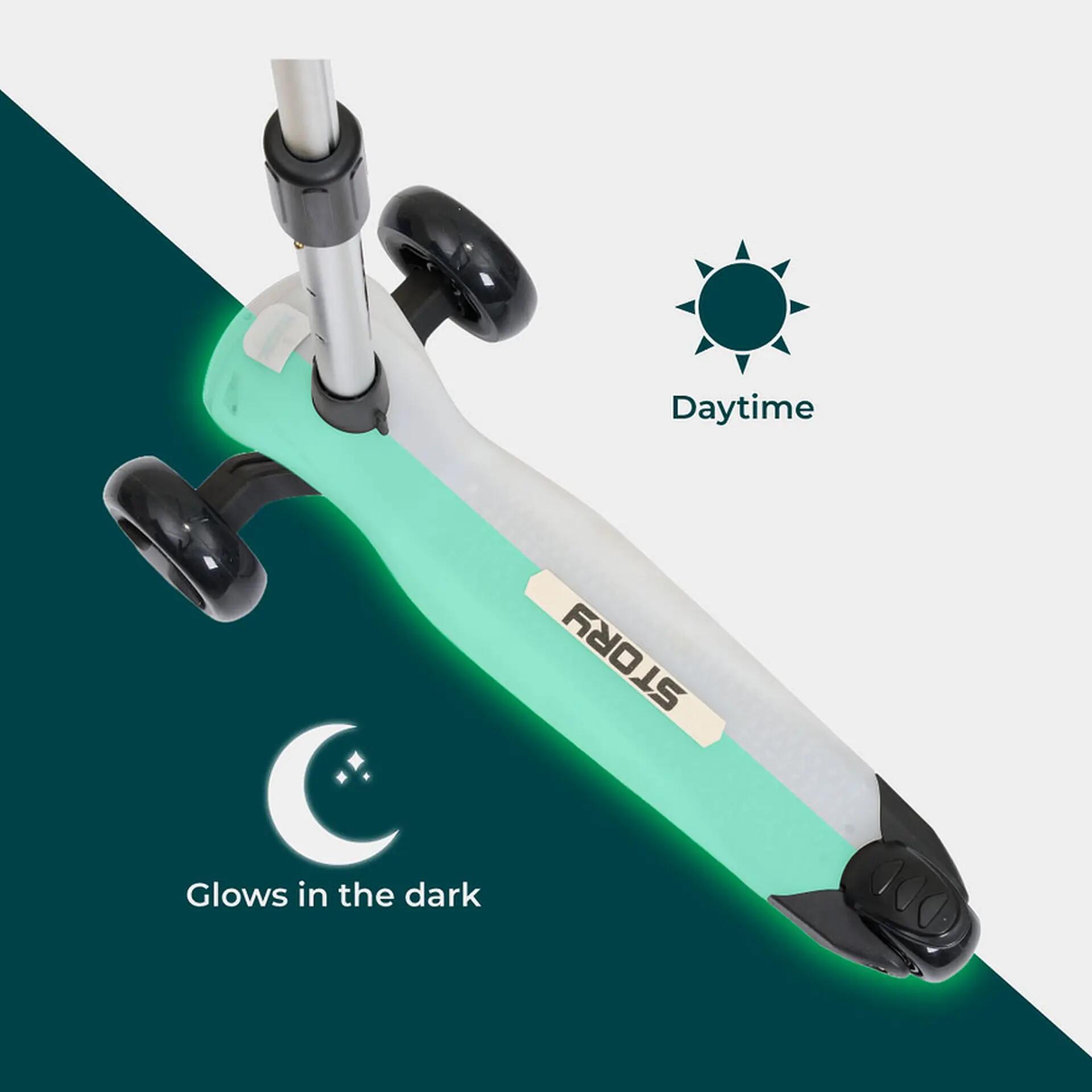 Monopattino a 3 ruote per bambini Mini Friends LED deluxe GLOW, bianco 3/3