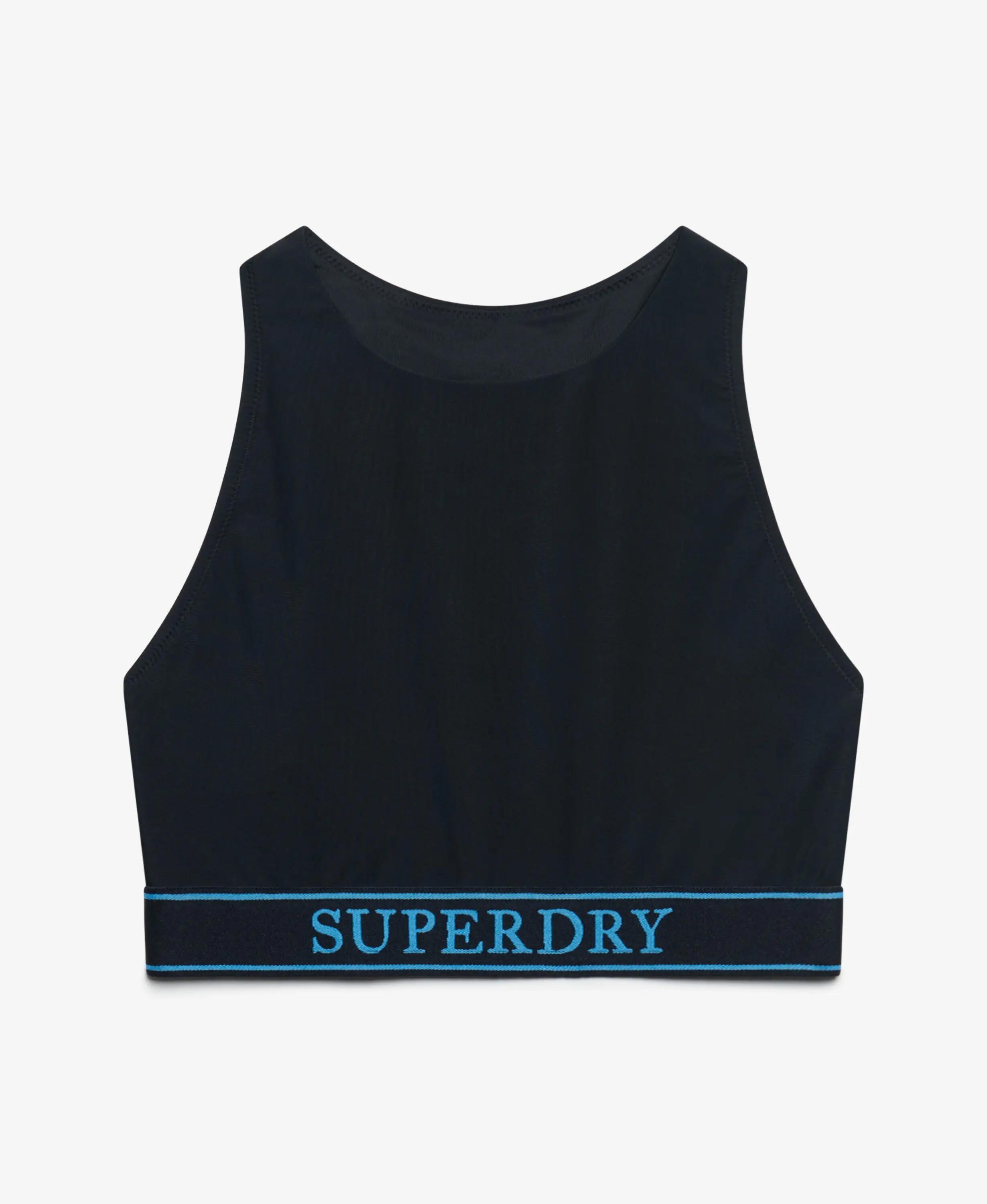superdry Logo Racer Back Bikini Top – crop collo alto in poliestere riciclato – 7/7
