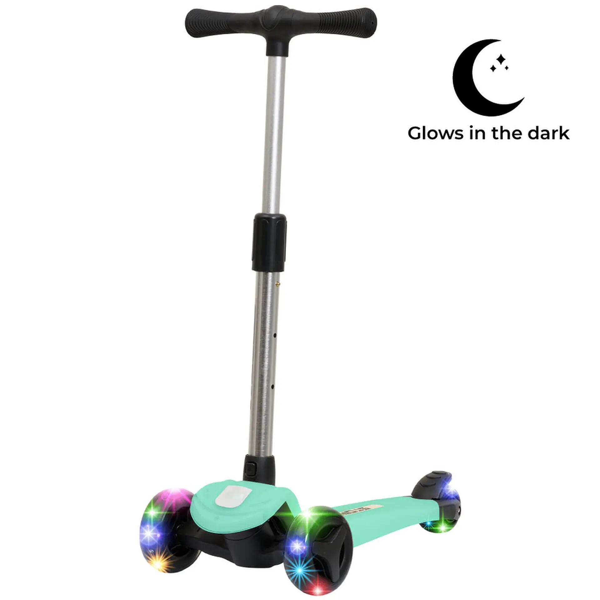 Monopattino a 3 ruote per bambini Mini Friends LED deluxe GLOW, bianco 2/3