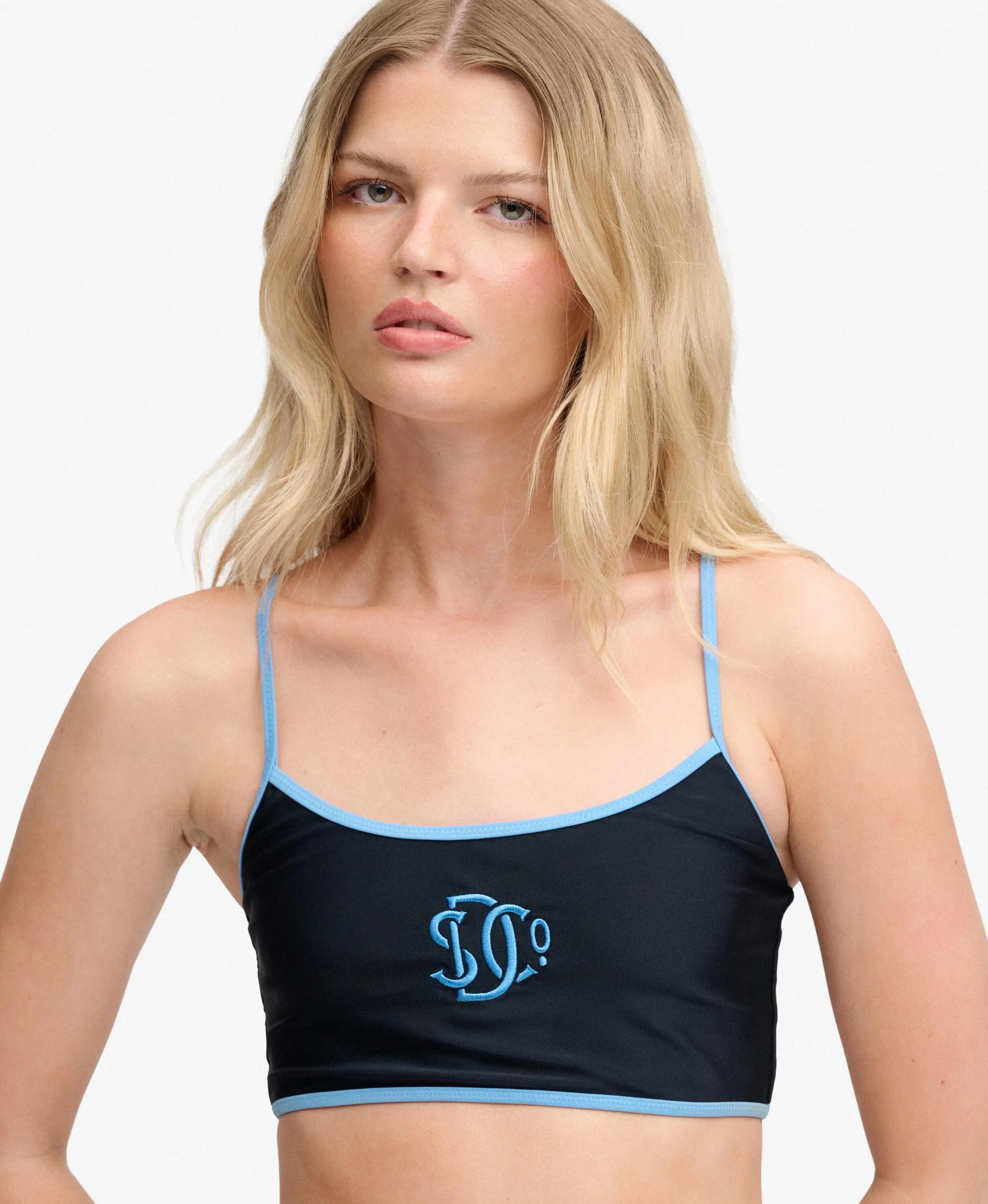 superdry Contrast Bralette Bikini Top em tecido reciclado – Eclipse Navy 4/7