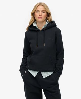 Superdry capuchontrui essential logo geborduurd – pink lady