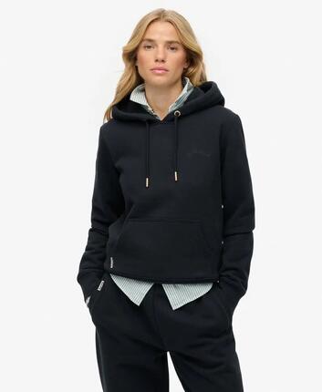 superdry Essential Logo bestickter Hoodie – Relaxed Fit – BLUEBELL
