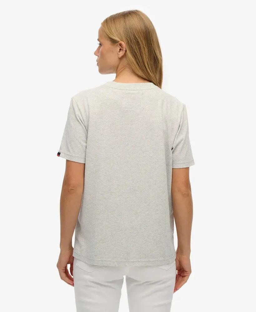 superdry T‑shirt Tokyo Vintage Logo Relaxed em algodão orgânico – Glacier Grey 4/6