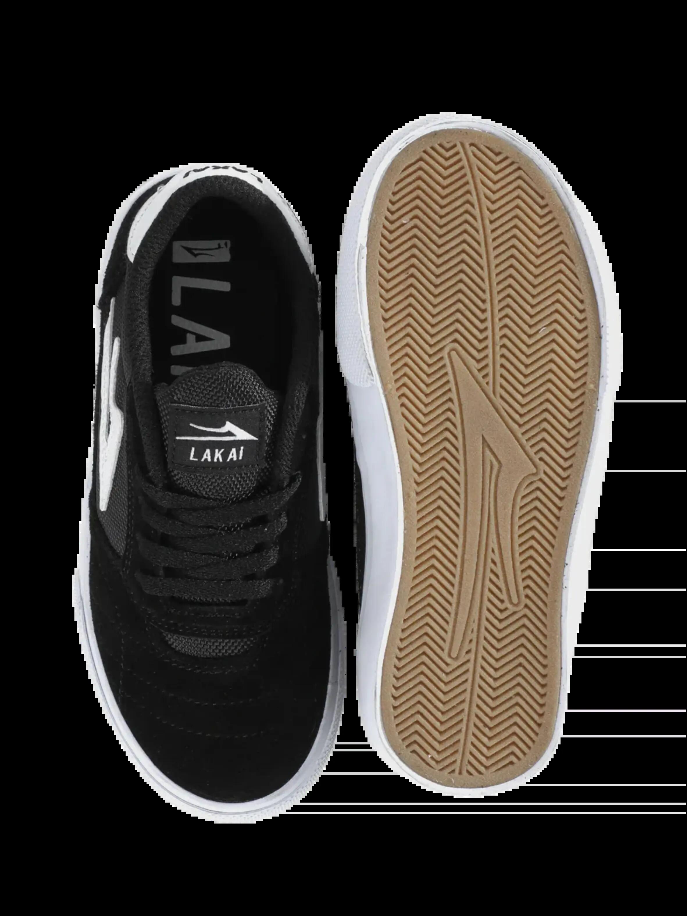 Calçado, Skate, Infantil, Camurça, Cambridge Kids, Preto/Branco 3/5