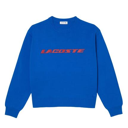 Dames gebreide sweater Lacoste AF2229 katoen blauwe trui