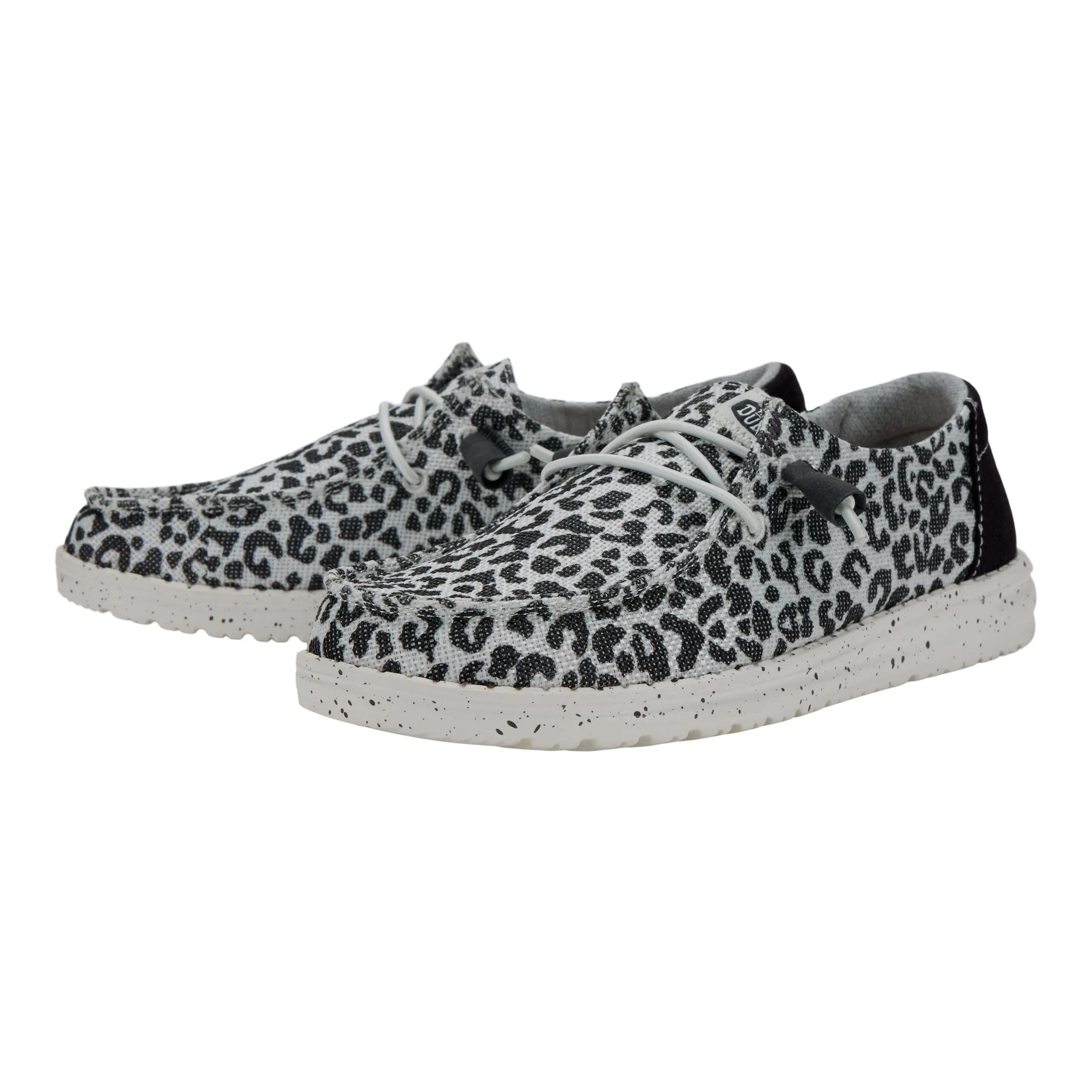 HEYDUDE Wendy Leopard Women's Black/Grey Loafers 4/6