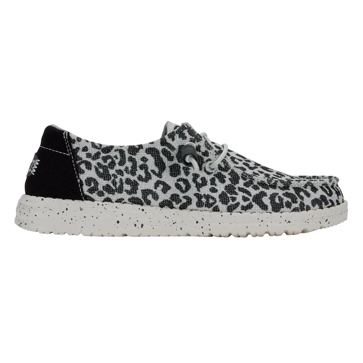 HEYDUDE Wendy Leopard Women's Black/Grey Loafers 3/6