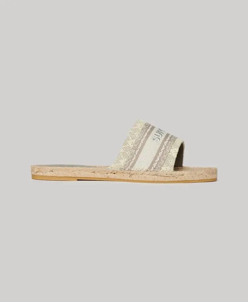superdry Canvas Espadrille Overlay Sliders – Espadrilha-slider em lona 5/6