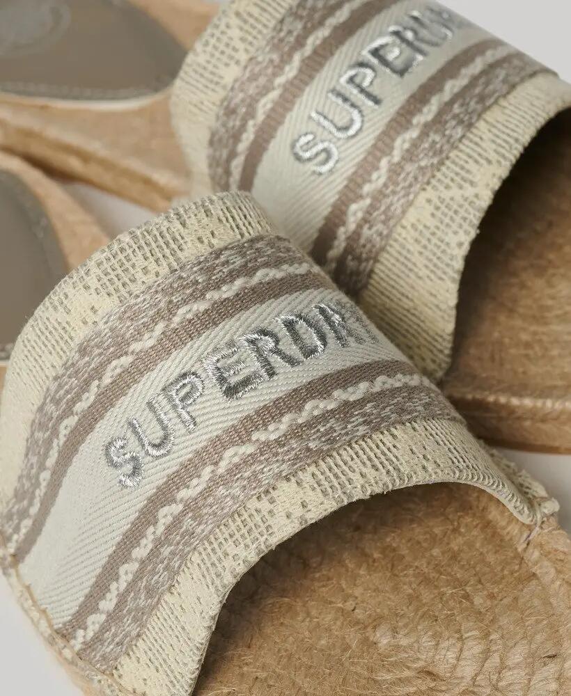 superdry Canvas Espadrille Overlay Sliders – Espadrilha-slider em lona 3/6