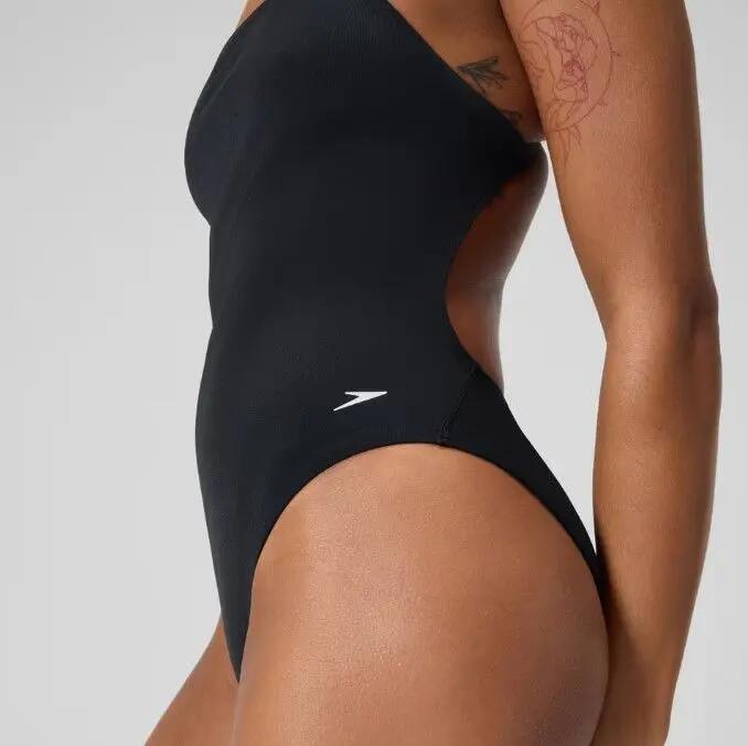 Bañador de una pieza Speedo V Class Active Back para mujer, negro/gris 5/7