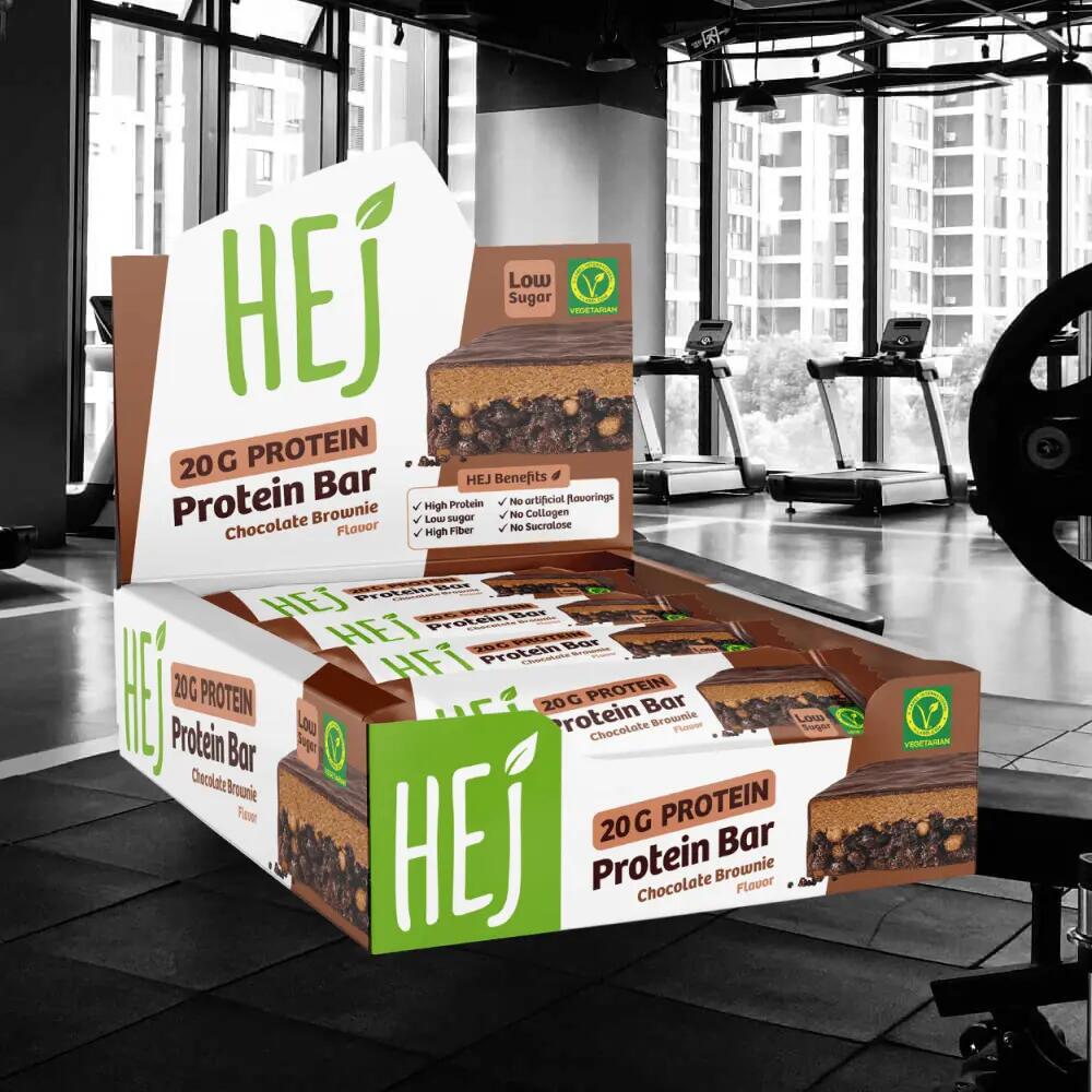 HEJ Natural HEJ 20g Protein Bar (12x60g) Chocolate Brownie - Barre 2/3