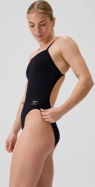 Maillot de Bain1 Pièce Speedo Femme V-Back 2.0 Uni Noir 2/6