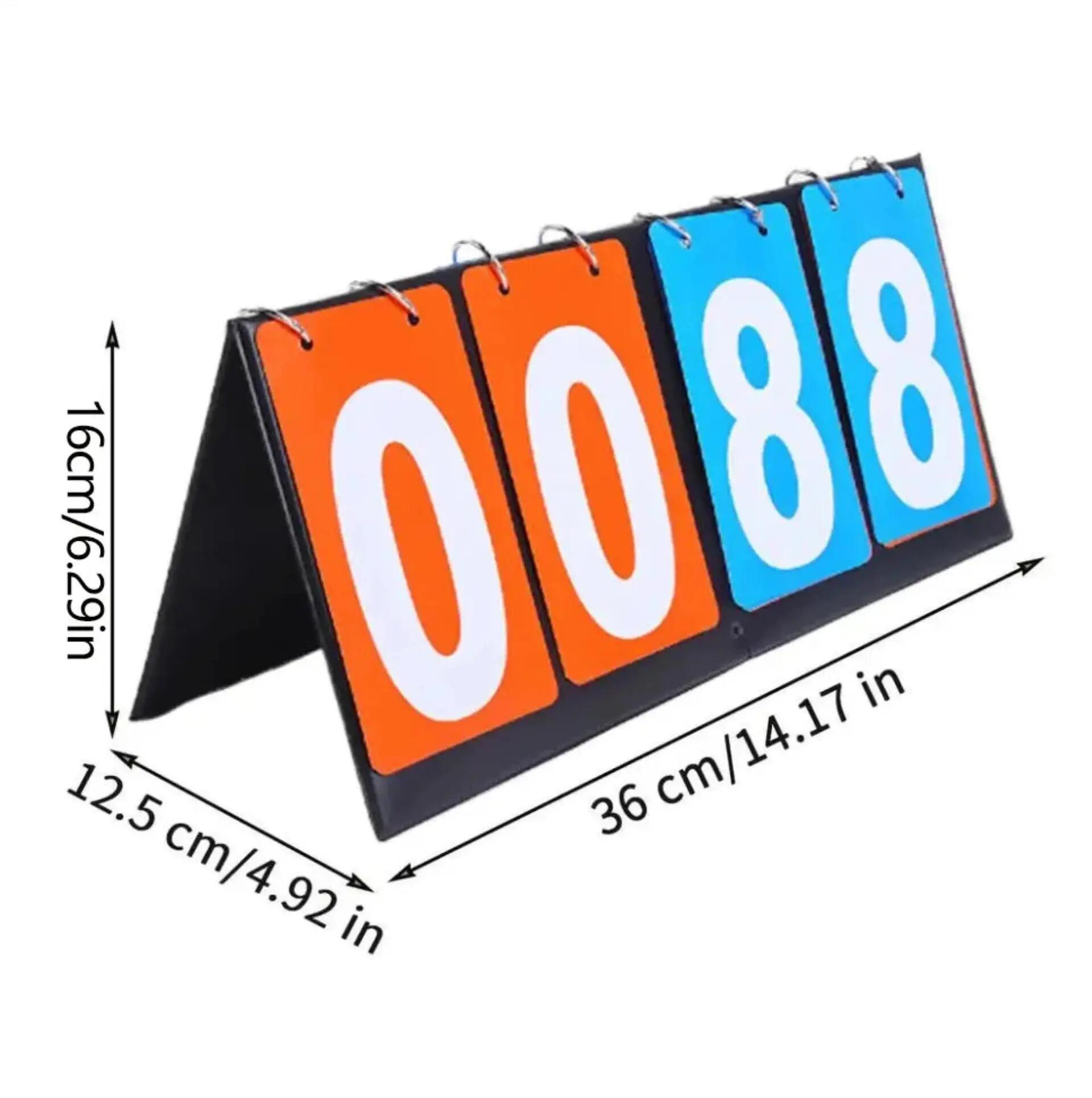 Draagbaar scorebord 4 cijfers - inklapbaar multisport puntenteller 3/3