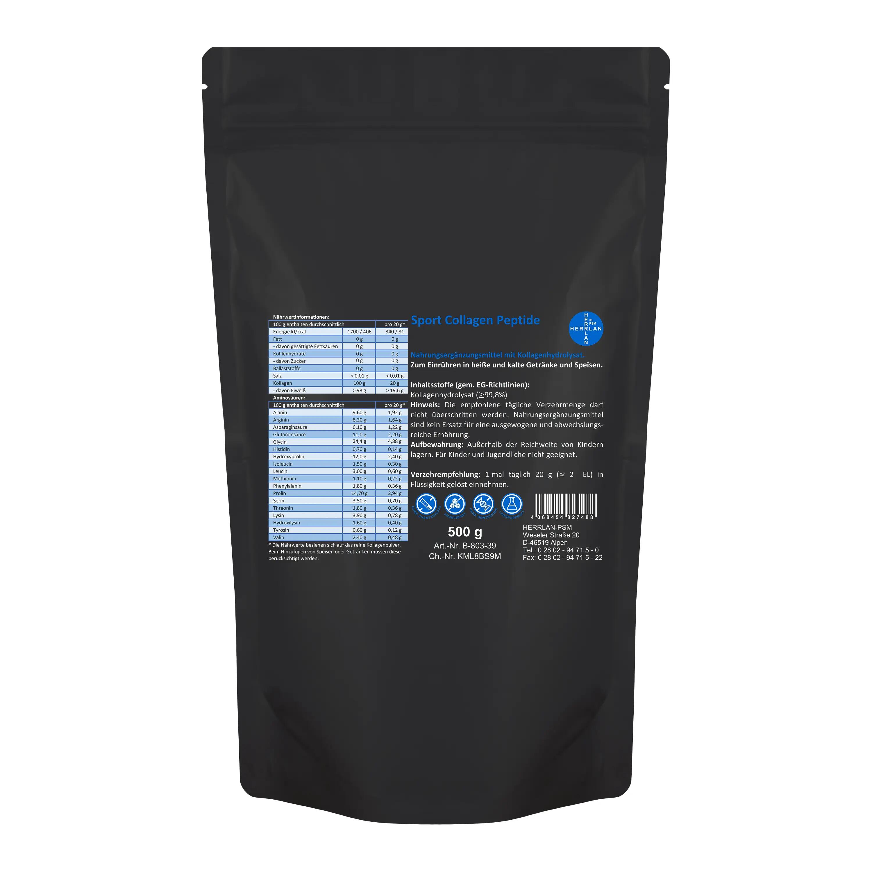 HERRLAN® Sport Collagen Peptide 500 g 2/2