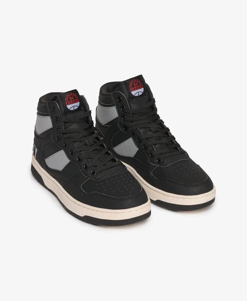 superdry Jump High Mid-top Sneakers – Zwart, klassieke basketlook 2/7