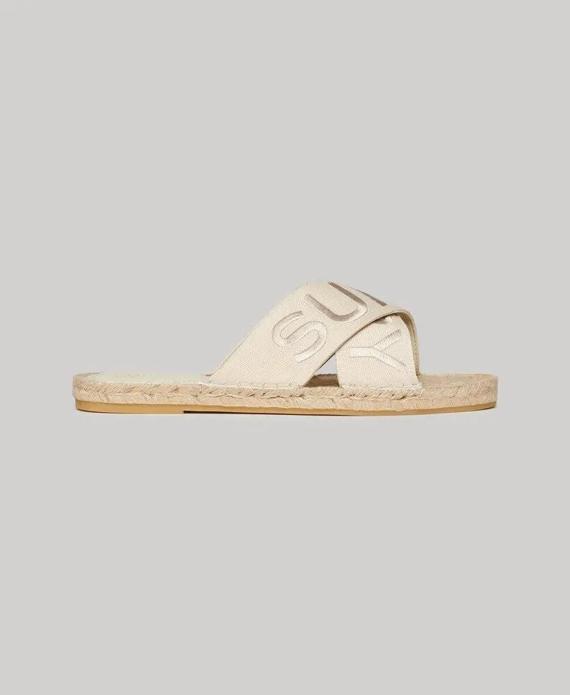 superdry Espadrille Cross Strap Sliders - Fasce incrociate, suola corda 5/6