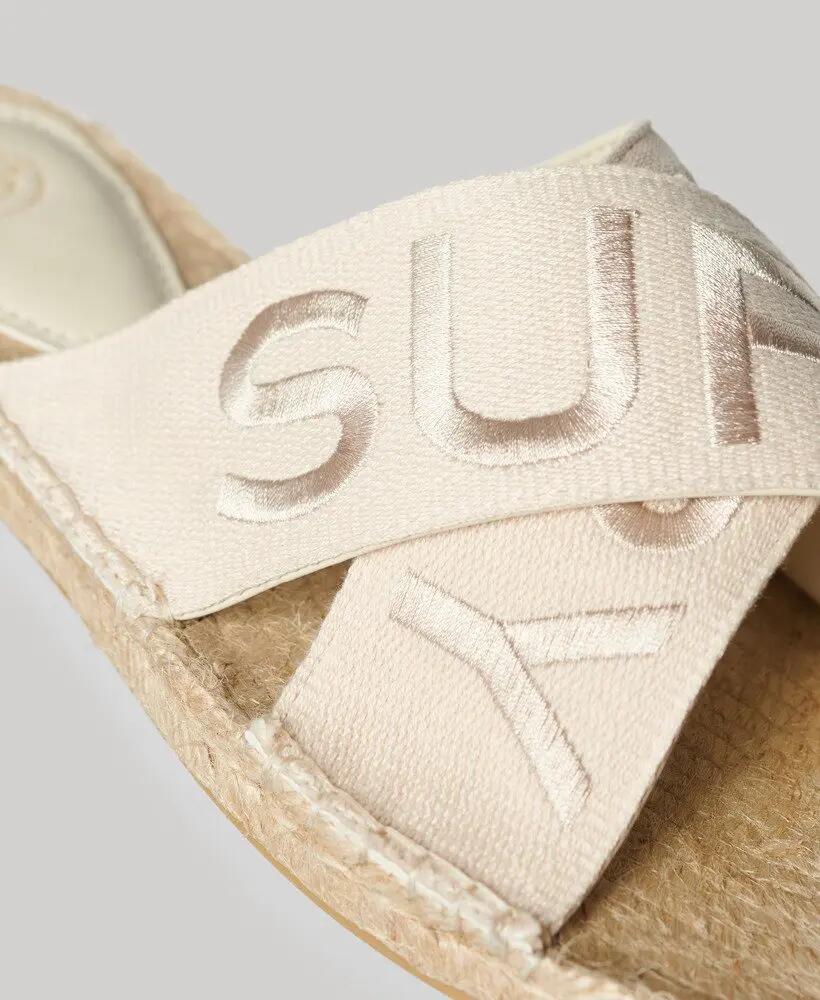 superdry Espadrille Cross Strap Sliders - Fasce incrociate, suola corda 3/6