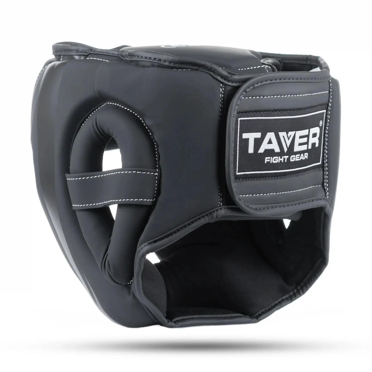 Kask bokserski sparingowy Matt Black TAVER DBX Bushido 6/7