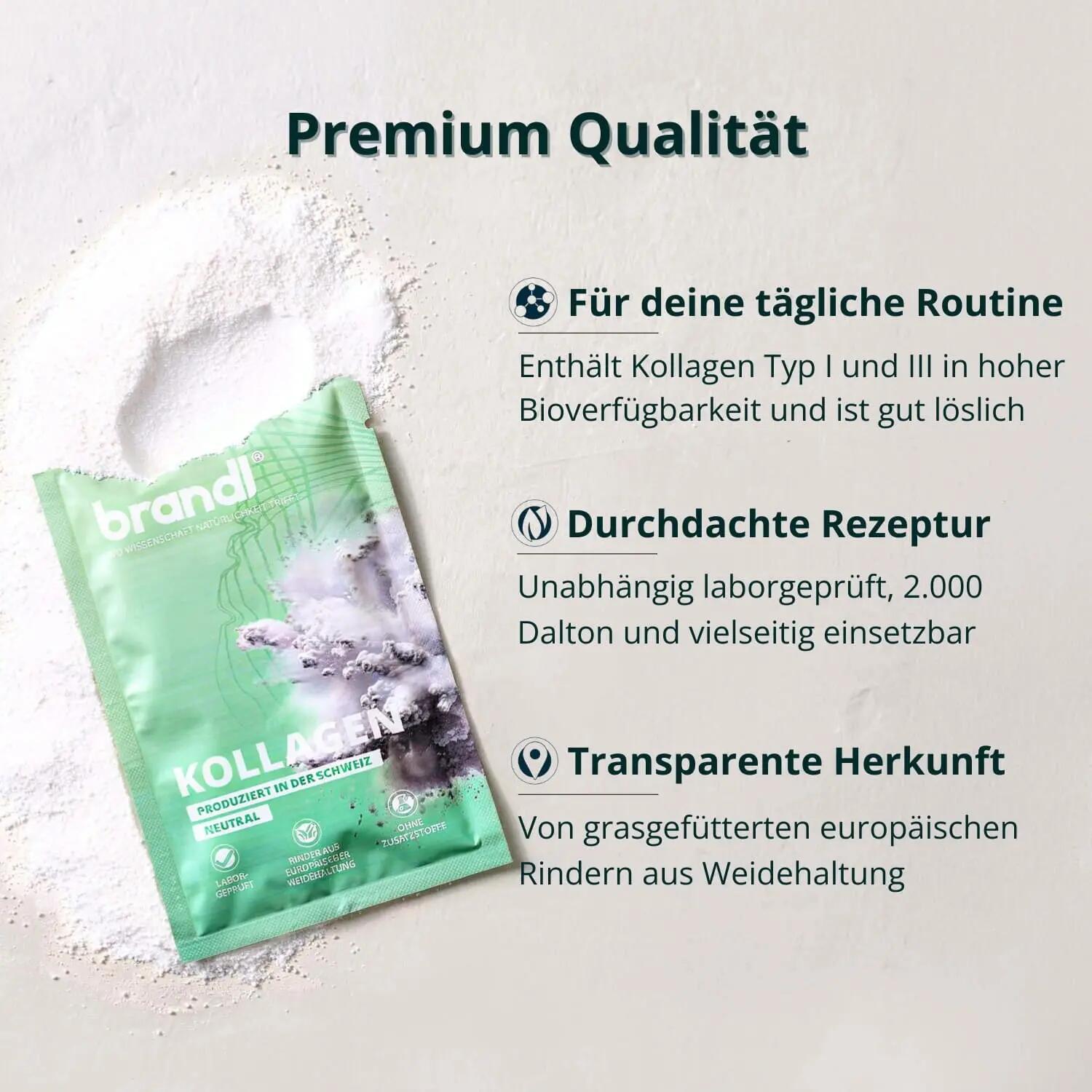 Kollagen Pulver Sachet aus Schweizer Weidehaltung 3/5